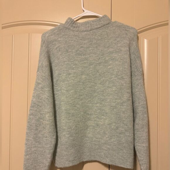 Women’s Madewell Dillon Mockneck Pullover Sweater | Small | Heather Mint - Picture 6 of 8